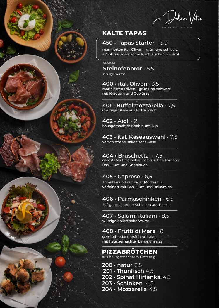 La Dolce Vita Speisekarte – Kalte Tapas, Seite 4